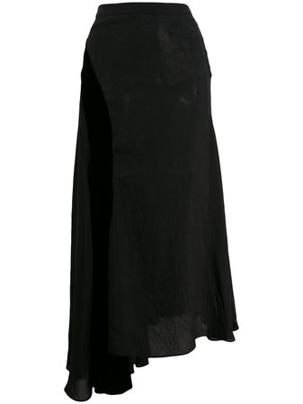 Shop black LOEWE asymmetric maxi skirt with Express Delivery - Farfetch