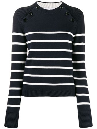 Frame shoulder-button Striped Sweater - Farfetch