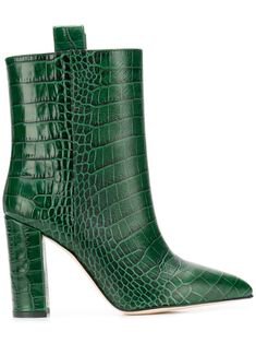 Paris Texas snakeskin effect ankle boots - Green