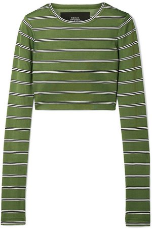 Marc Jacobs | Cropped striped jersey top | NET-A-PORTER.COM
