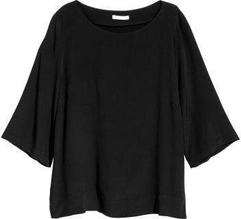 Short-sleeved Blouse - Black