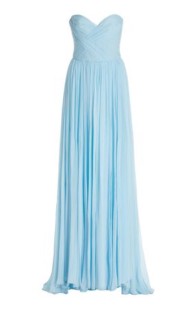 Draped Silk Chiffon Gown By Monique Lhuillier | Moda Operandi