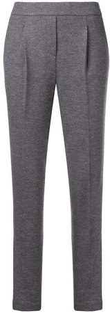 tapered leg knitted trousers