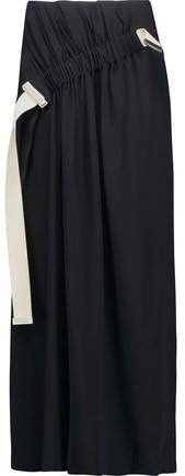 Kye Asymmetric Gathered Stretch-crepe Maxi Skirt