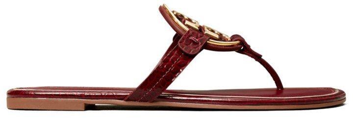Miller Metal Leather Thong Sandals