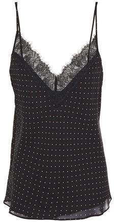 Kate Lace-trimmed Polka-dot Chiffon Camisole