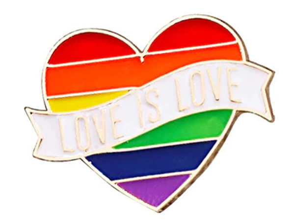 LGBT Gay Pride Pin Badge | Love is Love