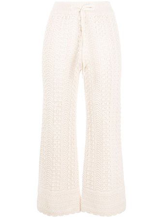 Pinko Cropped Crochet Trousers Ss20 | Farfetch.Com