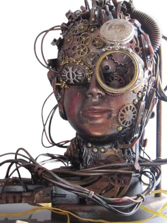 steampunk robotic head