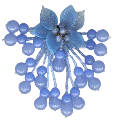 Haskell 1920s periwinkle glass brooch