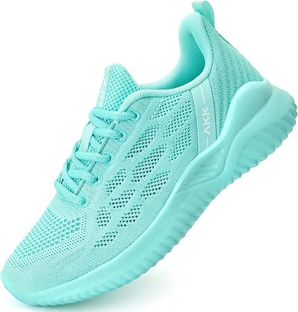 Amazon.com | Akk Running Shoes Womens Trendy Tennis Shoes Turquoise Walking Shoes Comfort Lightweight Athletic Sneakers for Gym Jogging Nurses Blue Size 9 | Walking