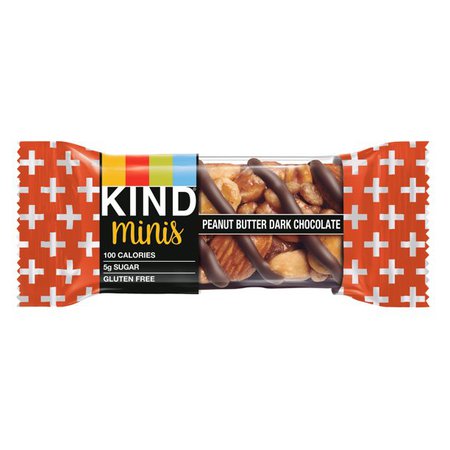 KIND Minis Variety Pack, Peanut Butter Dark Chocolate + Peanut Butter - 0.7 oz, 20 Mini Snack Bars - Walmart.com - Walmart.com