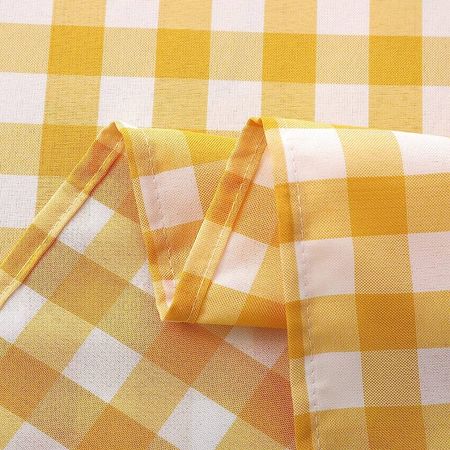 Amazon.com: LOCIKA Rectangle Gingham Checkered Tablecloth,Waterproof Spillproof Buffalo Plaid Tablecloth,Stain Resistant Washable Fabric Tablecloth for Picnic Camping (Gold and White Checkered, 60" x 104") : Home & Kitchen