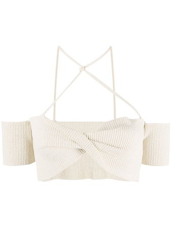 Jacquemus off-shoulder knitted top 211KN06211207800 - Farfetch