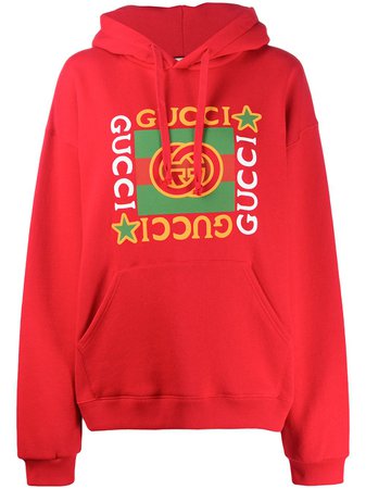 Gucci Logo Star Print Hoodie Ss20 | Farfetch.com