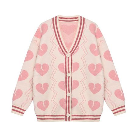 pink broken hearts sweater