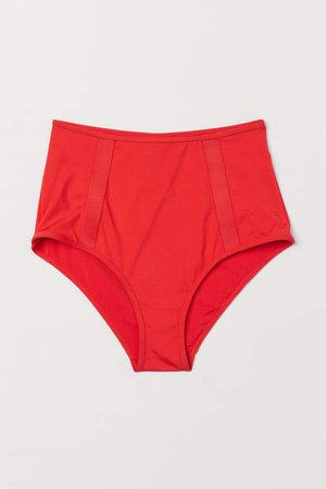 Bikini Bottoms High Waist - Red