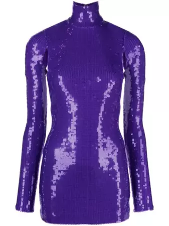 LaQuan Smith sequin-embellished open-back Minidress - Farfetch