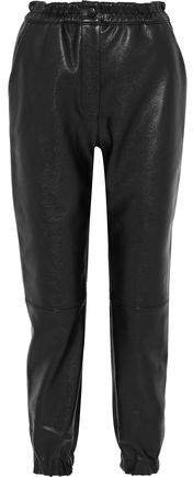 Faux Leather Tapered Pants