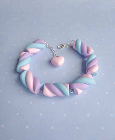 Marshmallow bracelet kawaii charms candy bracelet fairy | Etsy