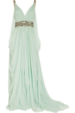 Mint-Green Couture Gown
