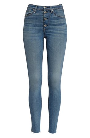 rag & bone Nina High Waist Skinny Jeans blue