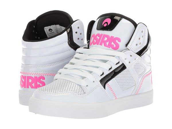 osiris Clone (White/Black/Pink) sneakers