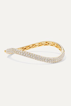 Gold 18-karat gold diamond bangle | Anita Ko | NET-A-PORTER