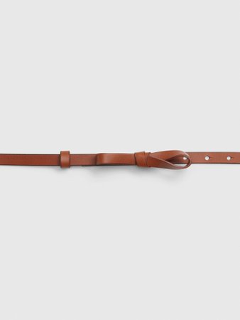 Brown leather knot belt - The Gap