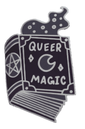 queer magic enamel pin