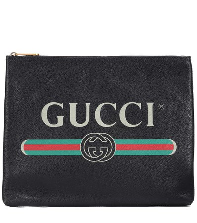 Gucci Print Leather Pouch - Gucci | mytheresa