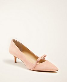 Reese Suede Bow Pumps | Ann Taylor