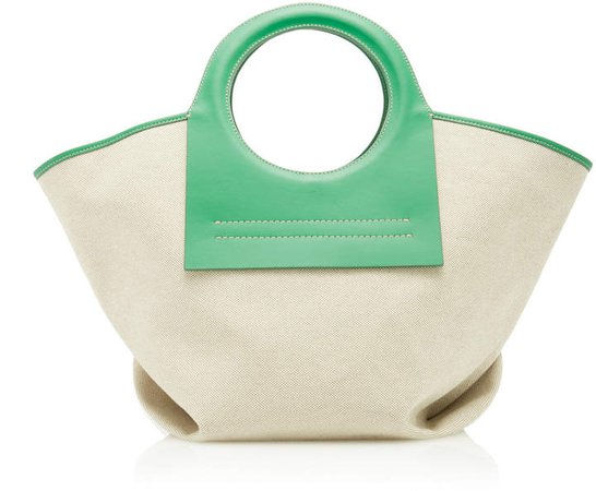 Hereu Cala Small Leather-Trimmed Canvas Tote