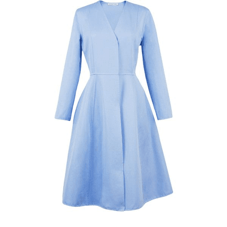 blue coat dress