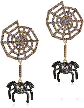 Amazon.com: Halloween Spider Web Earrings With Diamond Handmade Alloy Arylic Halloween Theme Cute Stud Earrings Halloween Party Dress Up Jewelry: Clothing, Shoes & Jewelry