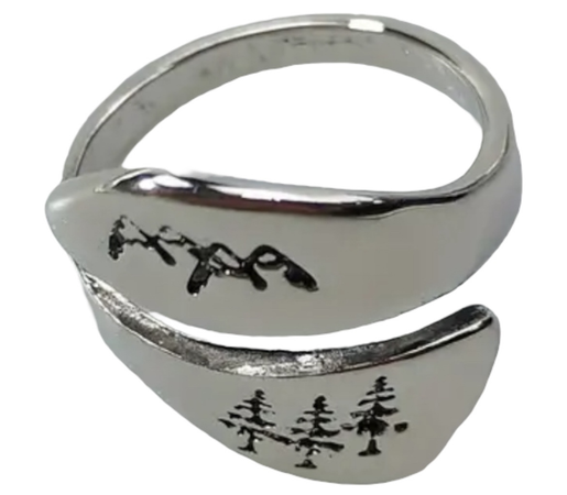 silver nature ring