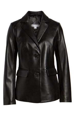 Via Spiga Updated Leather Blazer | Nordstrom