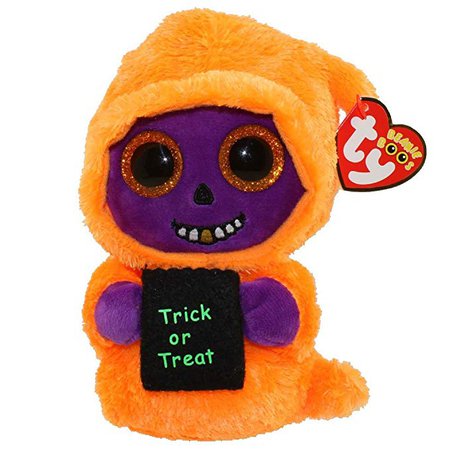 Amazon.com: TY Beanie Boos - SKELTON Orange/Purple Reaper Halloween 6" Small: Toys & Games