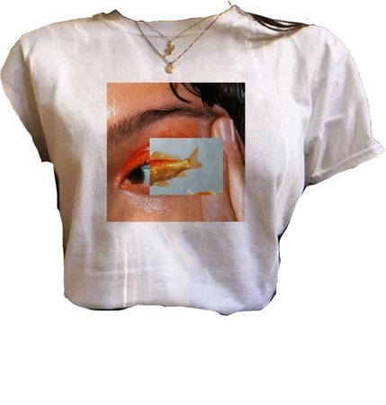 aesthetic goldfish eye shirt