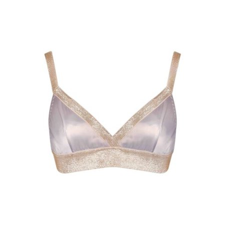 Bra "Grisbi" Satin pearl and gold | Fifi Chachnil - Official Site