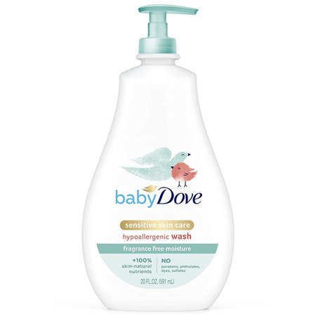 Baby Dove Sensitive Skin Care Baby Wash For Baby Bath Time Fragrance Free Moisture Fragrance Free and Hypoallergenic