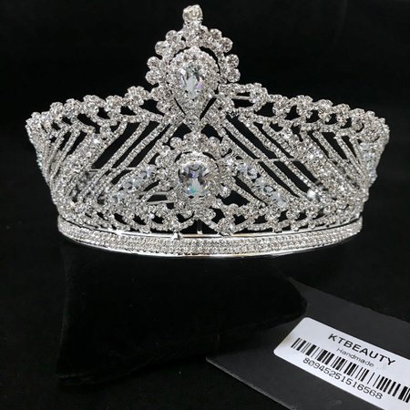 Free DHL Luxury A+Zircon Stones Crown Tiara Silver Big Crown Rhinestones Royal Queen Princess Pageant Party Crown Bridesmaids-in Hair Jewelry from Jewelry & Accessories on AliExpress - 11.11_Double 11_Singles' Day