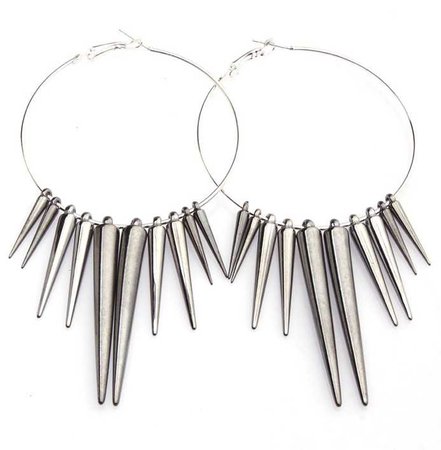 earrings hoops spikes