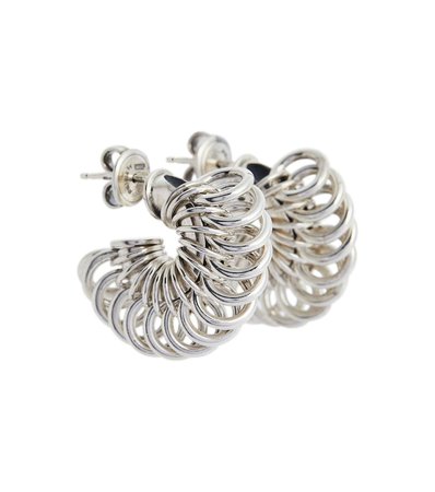 Bottega Veneta - Hoop sterling silver earrings | Mytheresa