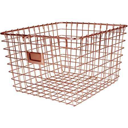 Spectrum Medium Storage Basket, Copper - Walmart.com
