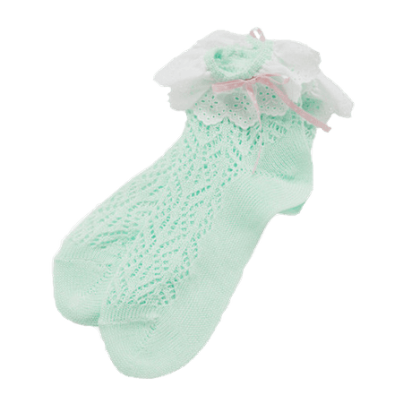 mint green lace socks