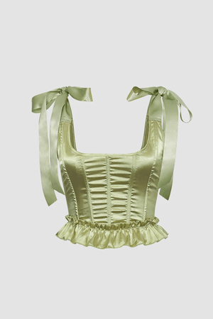 sage green corset top | micas