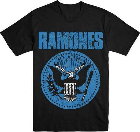 Ramones Blue Presidential Seal Logo Punk Pop Rock Music Band T Shirt 10220064 - Fearless Apparel