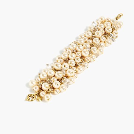 Pearl and crystal bracelet - Women's Jewelry | J.Crew