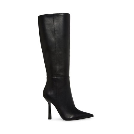 KATHLEEN Black Leather Knee High Boot | Women's Leather Boot – Steve Madden